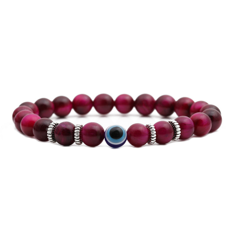 Wholesale Devil's Eye 8mm Tiger Eye Volcanic Stone Bracelets